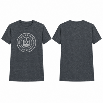 Silver and Black Heathered Crew Neck T-Shirt